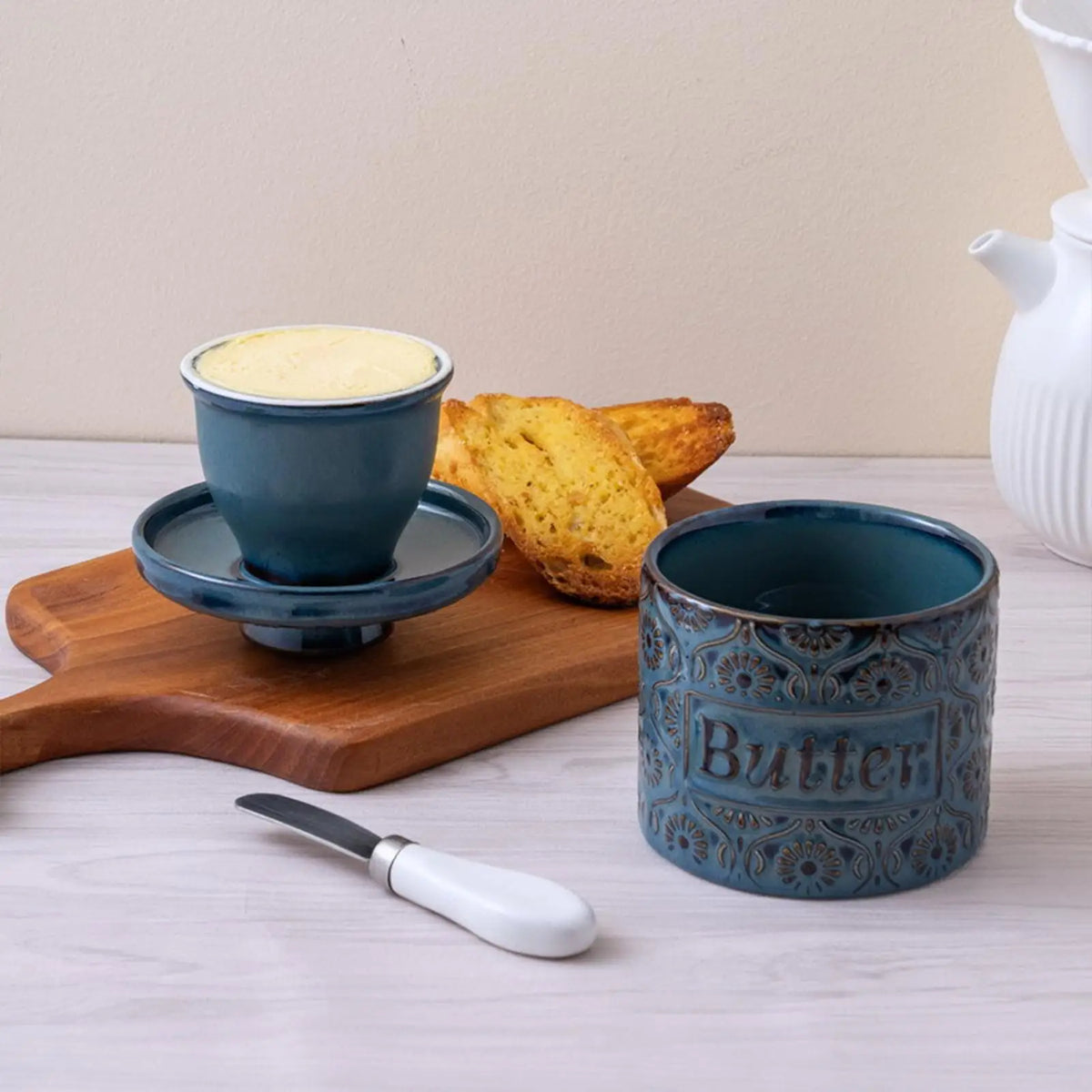 Ceramic Butter Container French Butter Crock Lid Butter