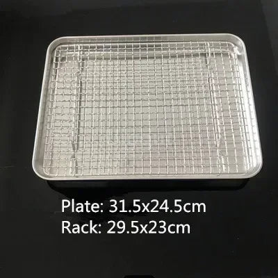 304 Stainless Steel Baking Tray Plate Bbq Tray
