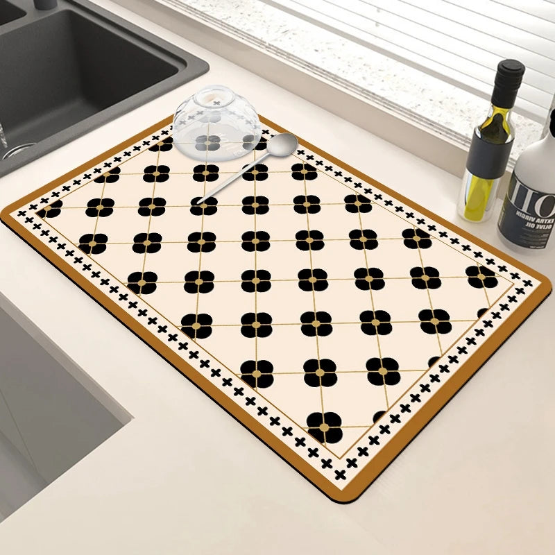 Dish Drying Mat Super Absorbent Draining Mat Large