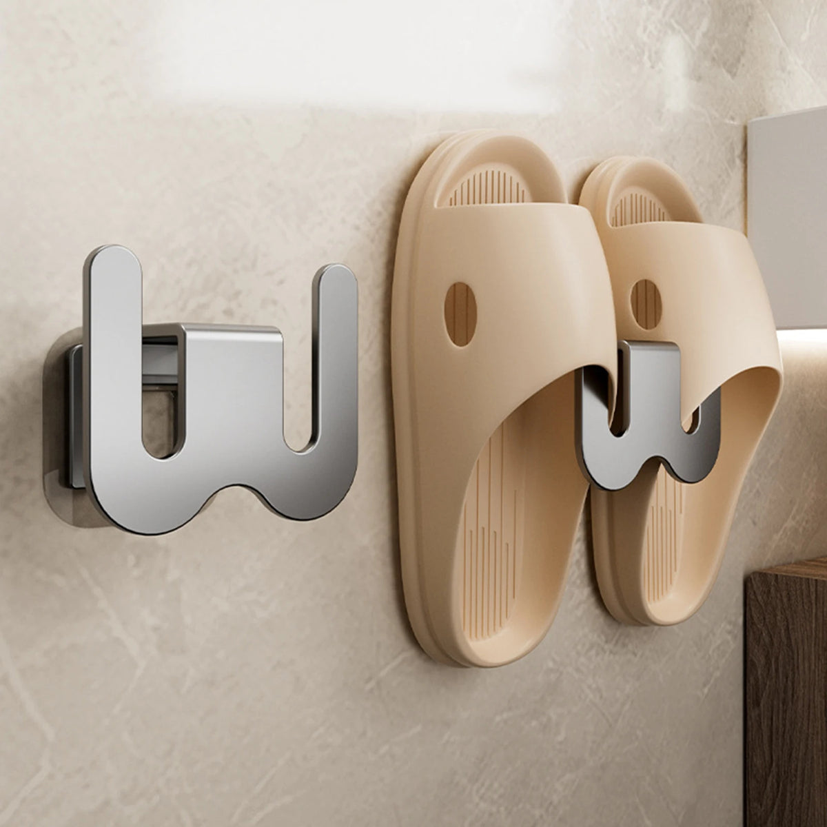 Slippers Rack No Punching Bathroom Simple Slipper Hook