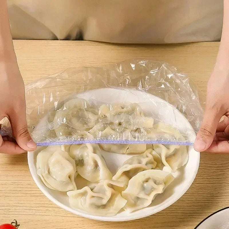 Reusable Disposable Food Cover Plastic Wrap Durable Elastic