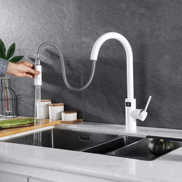 Smart Digital Touch On Faucets Pull Down Cold