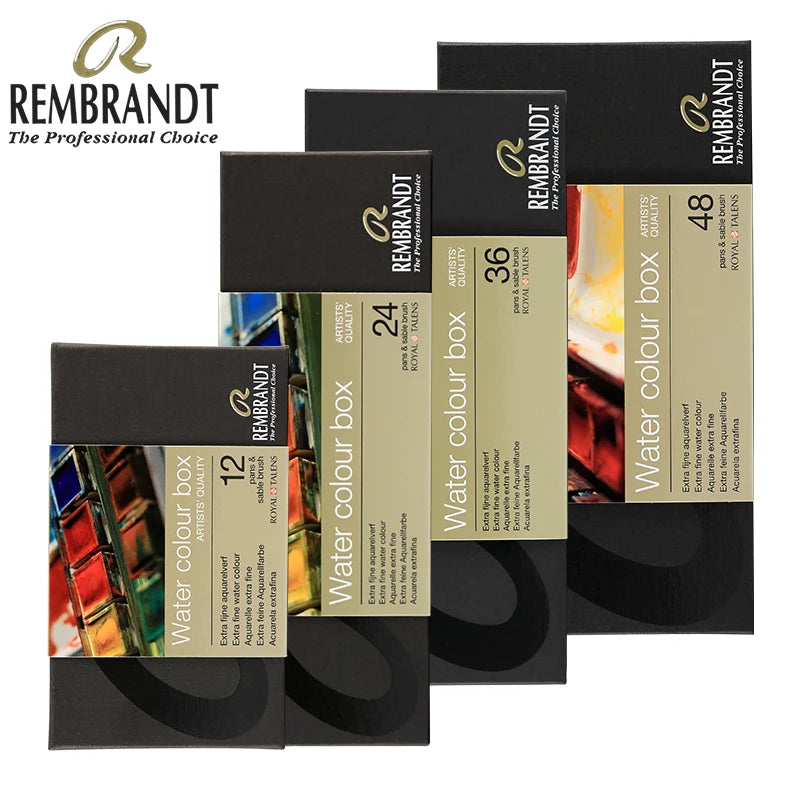 Rembrandt Artist Solid Watercolor Paint 48/36/24/12 Color Half