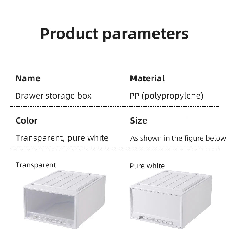 Stacking Storage Drawer Boxes Large Capacity Wardrobe Drawer