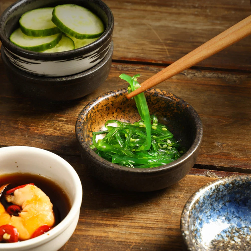 Japanese Ceramic Dipping Bowls Small Round Soy Sauce