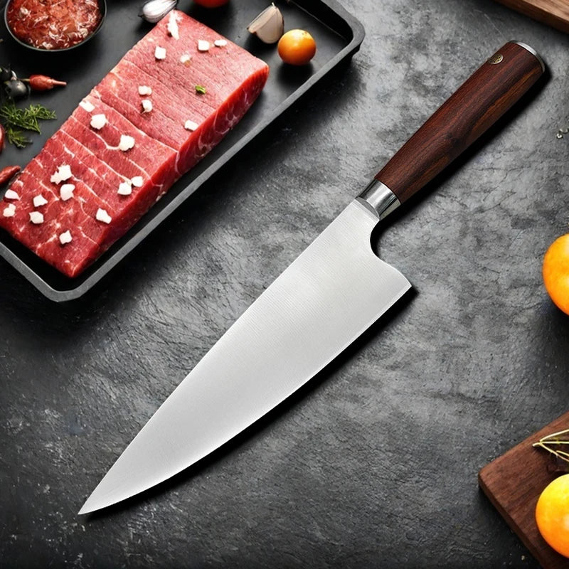 Japanese Chef Knife Wood Handle Professional Slicing Sushi