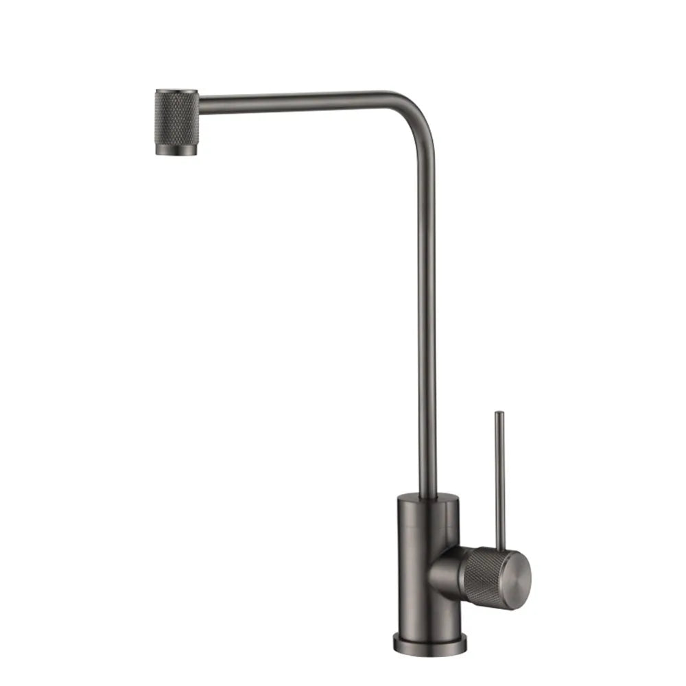 Gun Grey Copper Sink Faucet Rotate 360 Cold