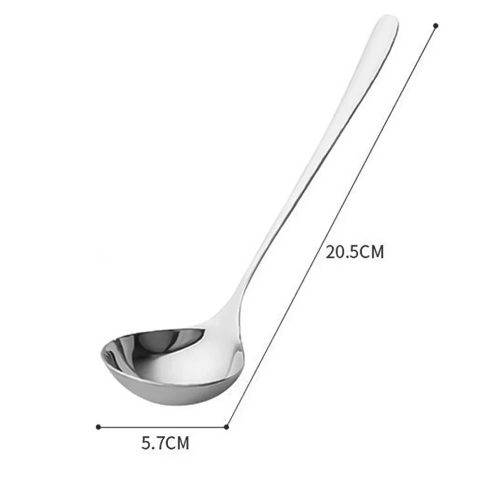 2/1pcs Stainless Steel Spoon Thicken Long Handle Soup