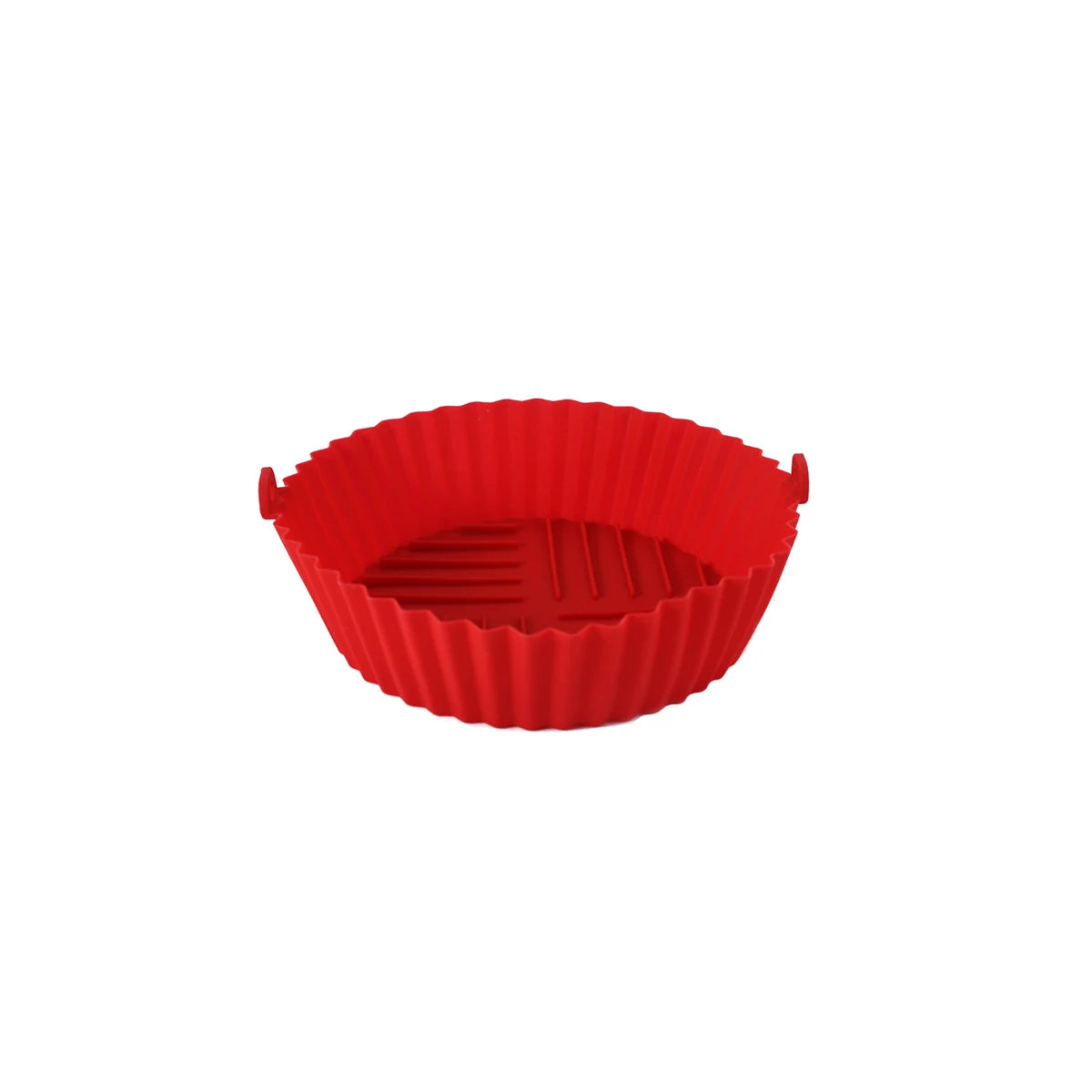 1pc Silicone Air Fryer Baking Tray Circular Foldable