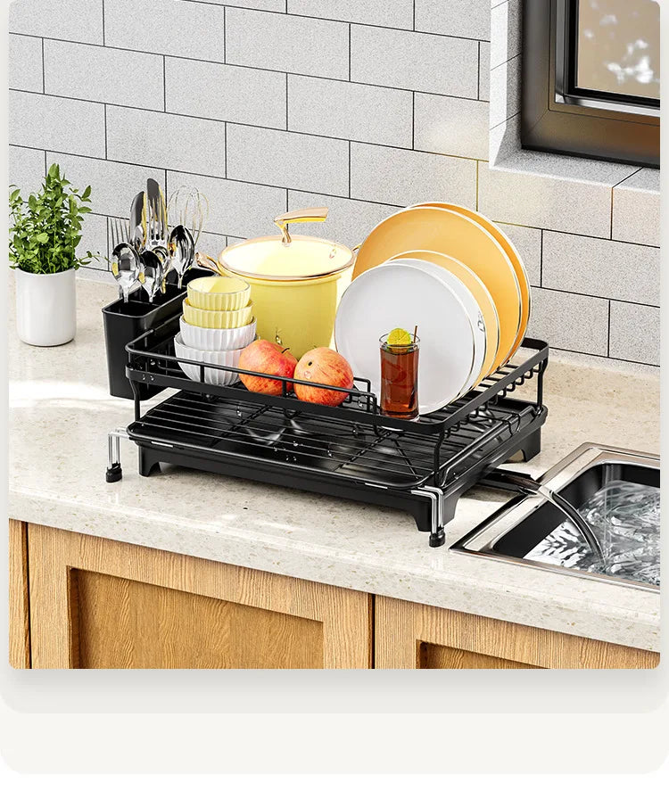 Dish Drying Rack Dish Rack Drainboard Expandable Dish