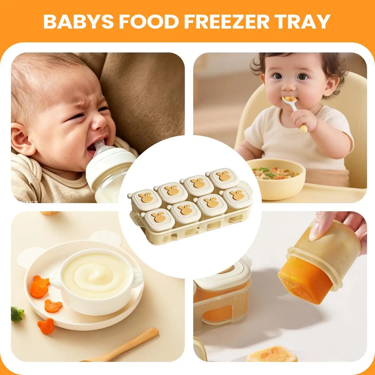Baby Food Storage Containers Freezer Trays Food Storage