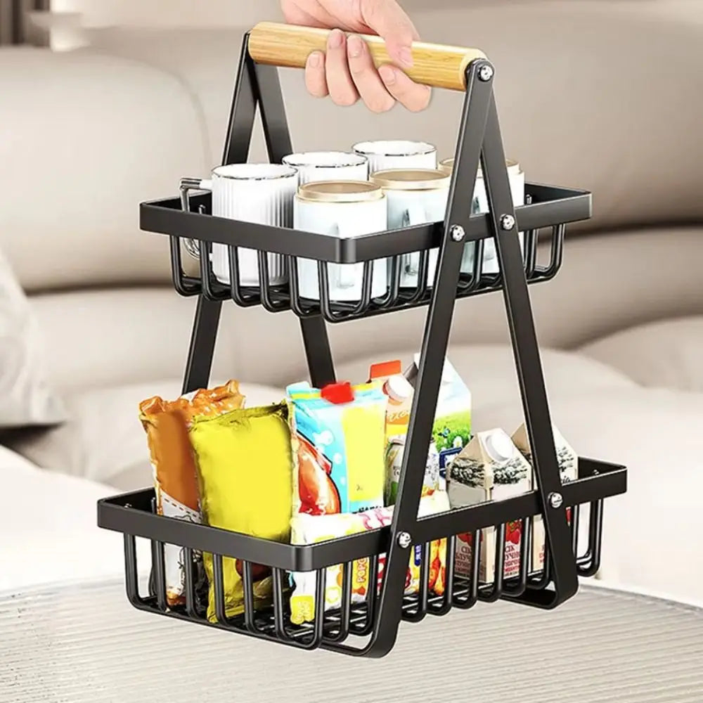 2-Tier Design Fruit Basket 3-Tiers Design Versatile Organizer