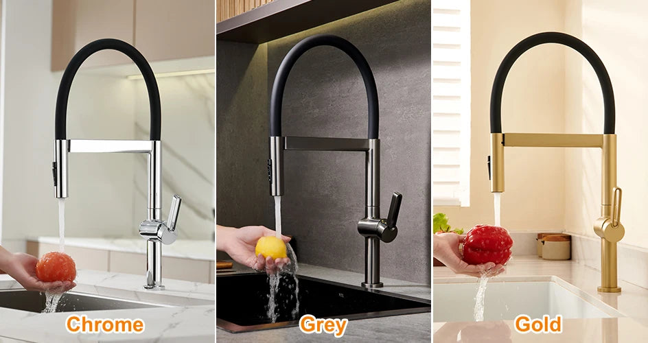 Vgx Brushed Faucet Sink Faucets Rubber Pull Down