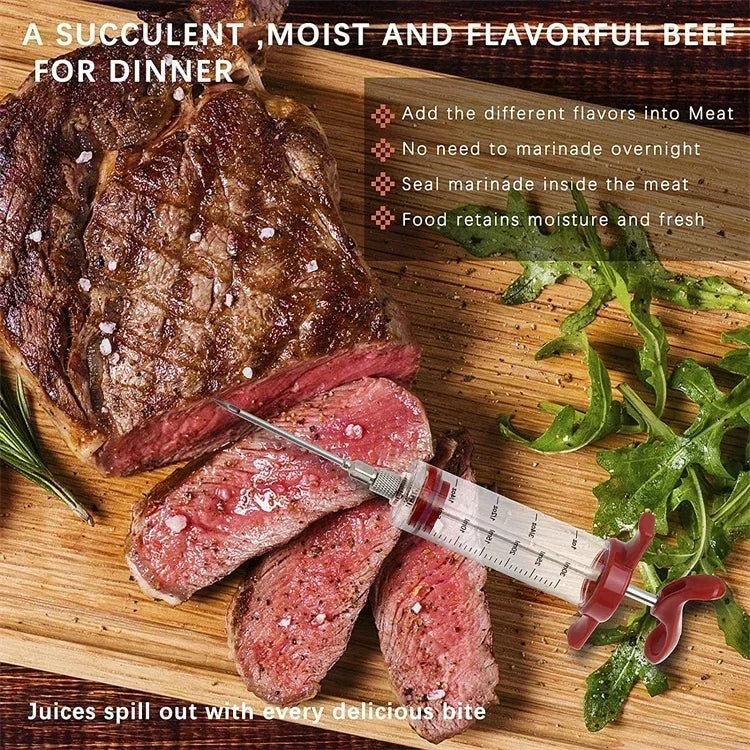Meat Injector Syringe Marinade Flavor Injector Marinade Injector