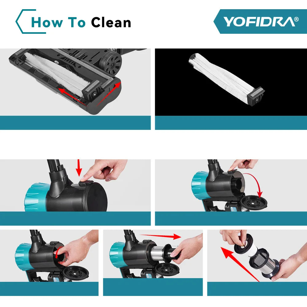 Yofidra 1800w Brushless Vacuum Cleaner 30kpa 5l Powerful