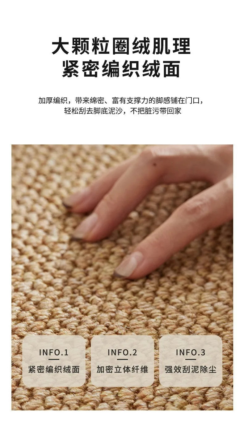 Solid Tone Faux Sisal Runner Rugs Decoration Long