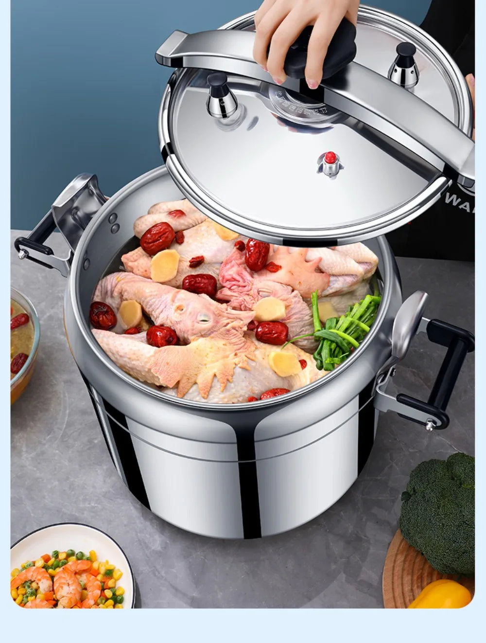50l Commercial Pressure Cooker Thickened Large Capacity Gas