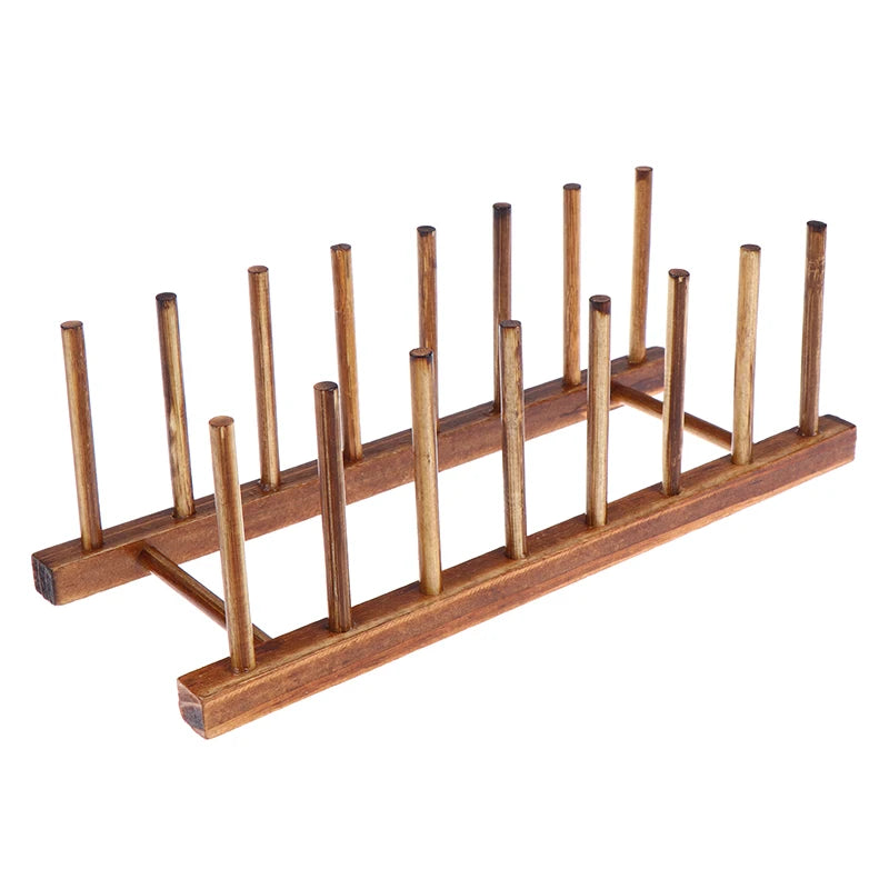 Wooden Dish Drainer Rack Plate Dish Drying Rack