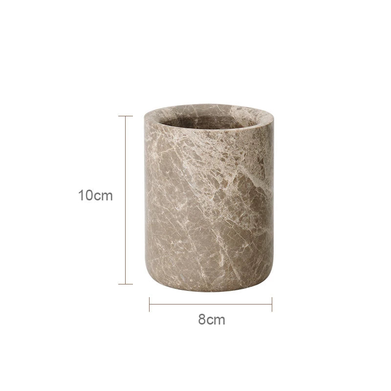 Emperador Light Natural Marble Bathroom Soap Dish Soap