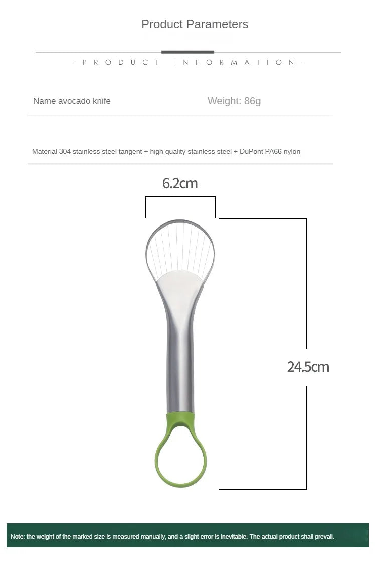 Avocado Knife Stainless Steel Cutter Fruit Cutting Artifact