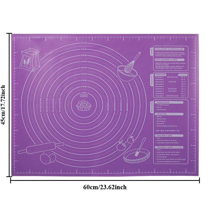 Silicone Pastry Mat Non Slip Large Non Stick