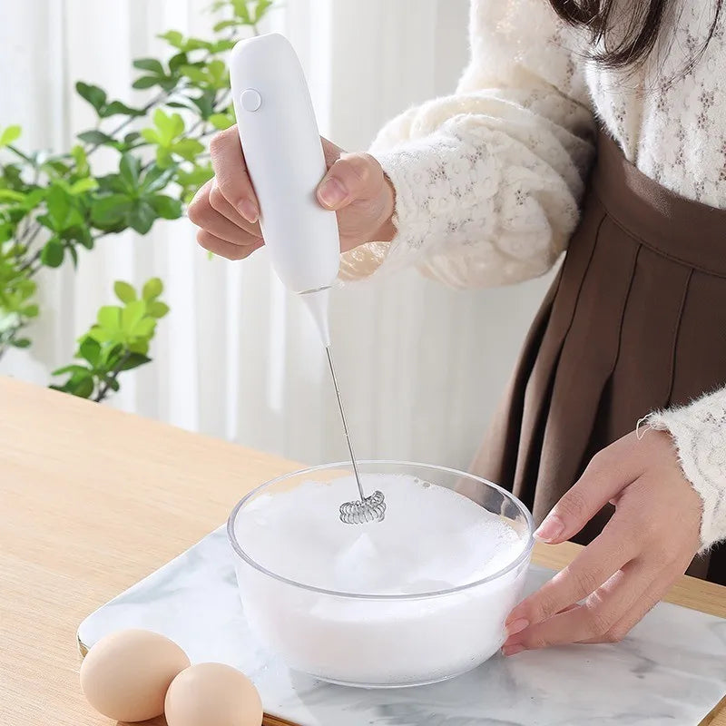 1pc Battery Model Handheld Egg Beater Froth Mixer