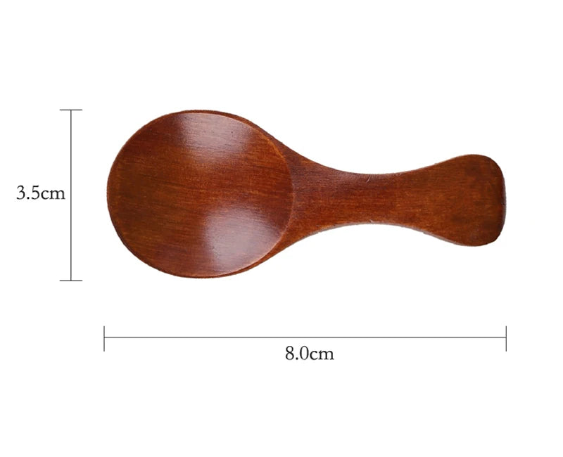 4pcs Mini Wooden Spoons Small Spice Condiment Spoon