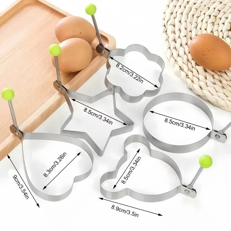 1/4/5pcs Stainless Steel Omelette Forming Machine Mold Breakfast