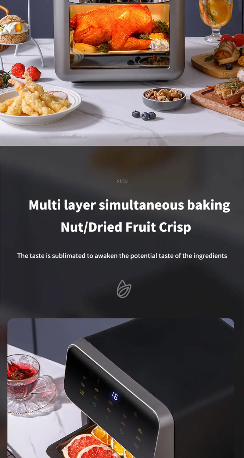 10l Large Capacity Electric Air Fryers Oil-Free Automatic