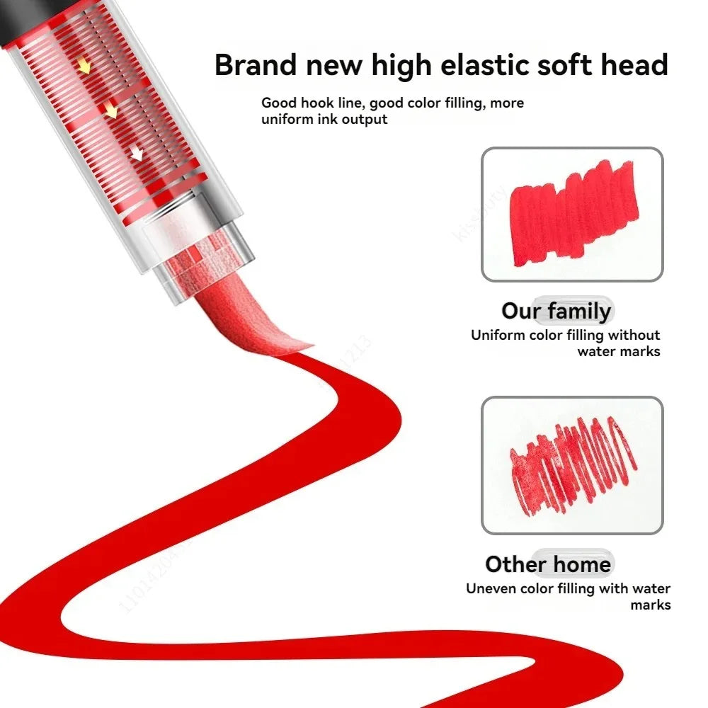 12/168/288 Colors Acrylic Paint Pen Marker Brush Tip