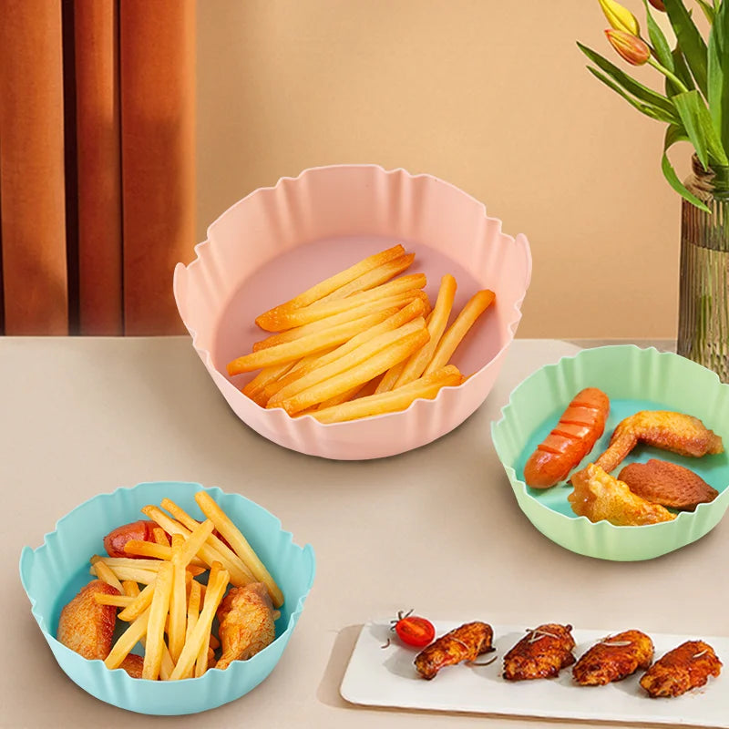 17cm Reusable Airfryer Pan Liner Silicone Air Fryers
