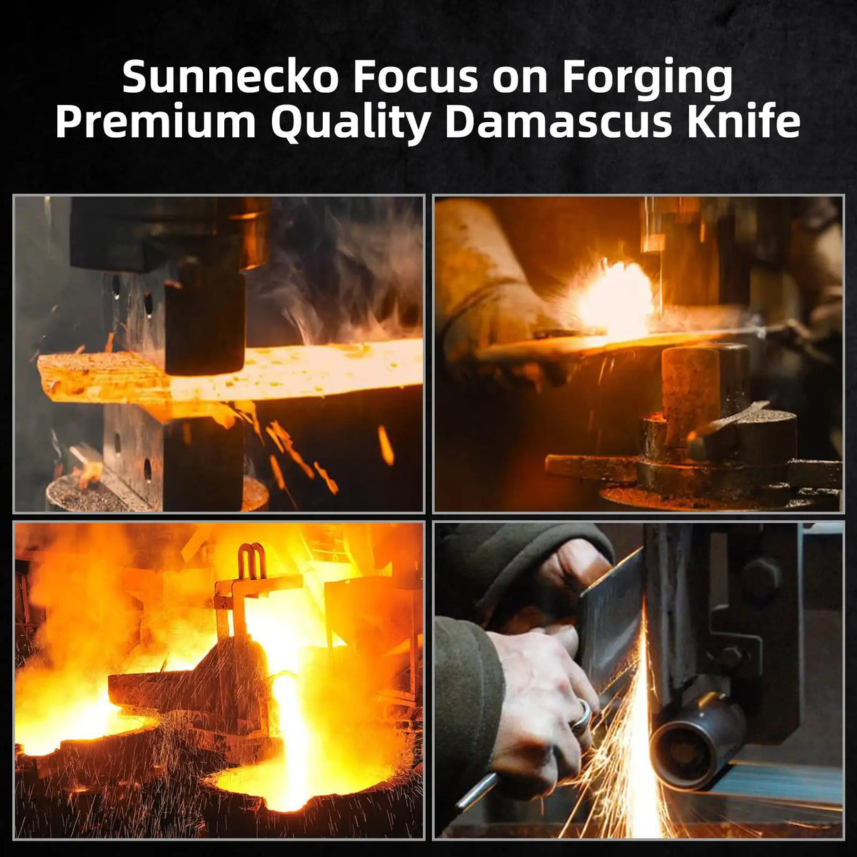 Sunnecko Damascus Steel Knives High Carbon Vg10 Core