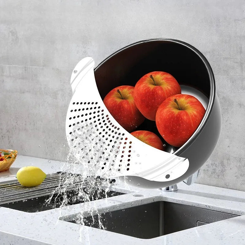 Stainless Steel Pan Pot Strainer Handle Pasta Drainer