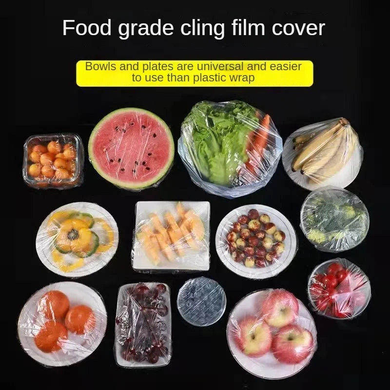 Reusable Disposable Food Cover Plastic Wrap Durable Elastic
