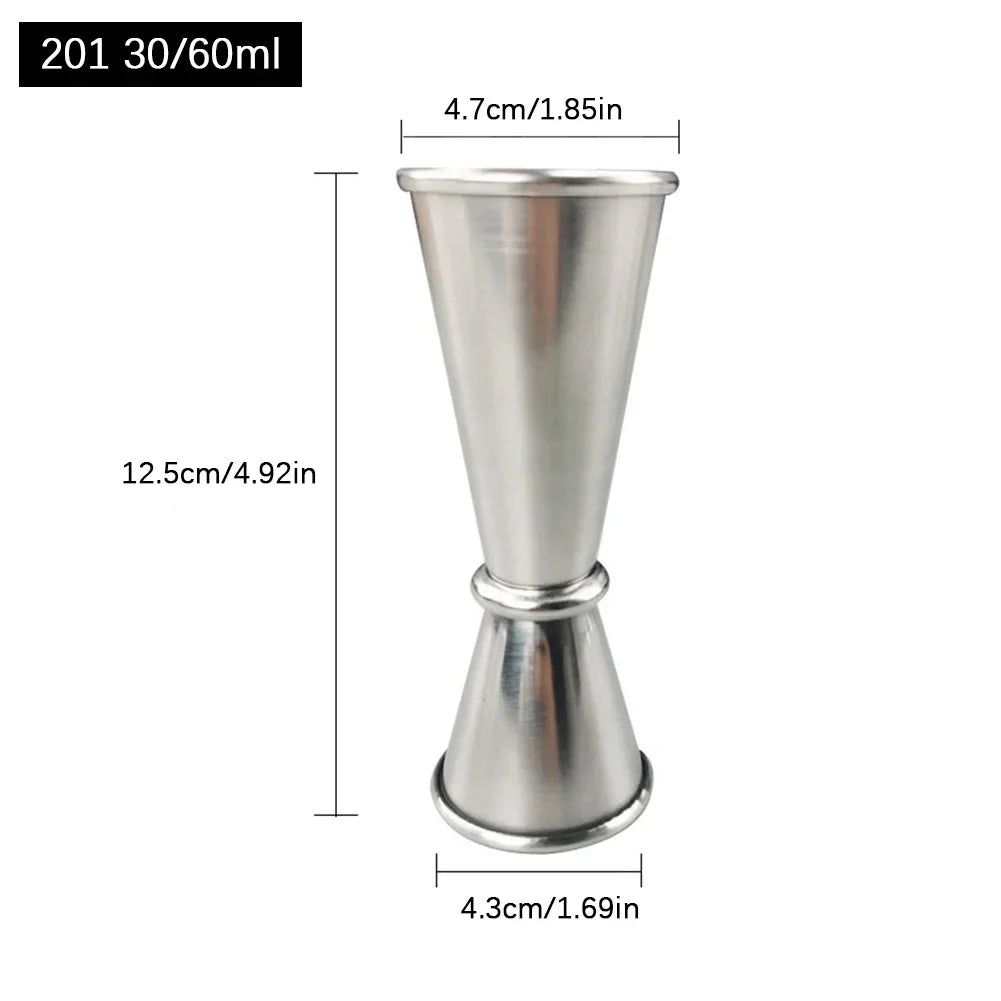 Stainless Steel Measuring Cups 15/30ml 25/50ml 30/60ml Bar