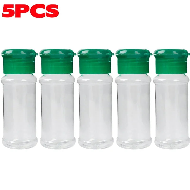 Clear Spices Bottle Salt Pepper Shakers Plastic Barbecue