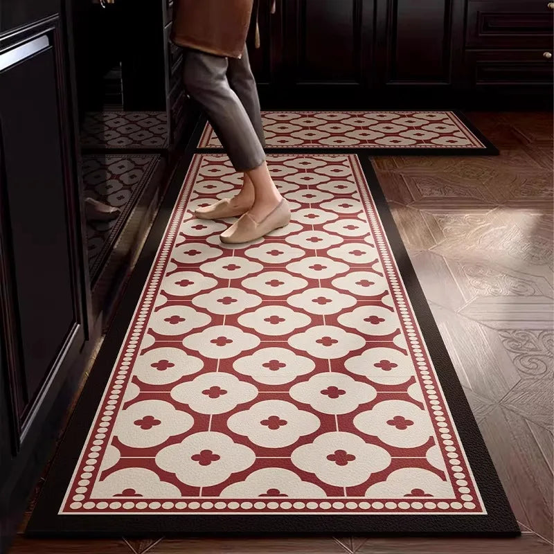 Floor Mat Long Rug Waterproof Non-Slip Pvc Leather