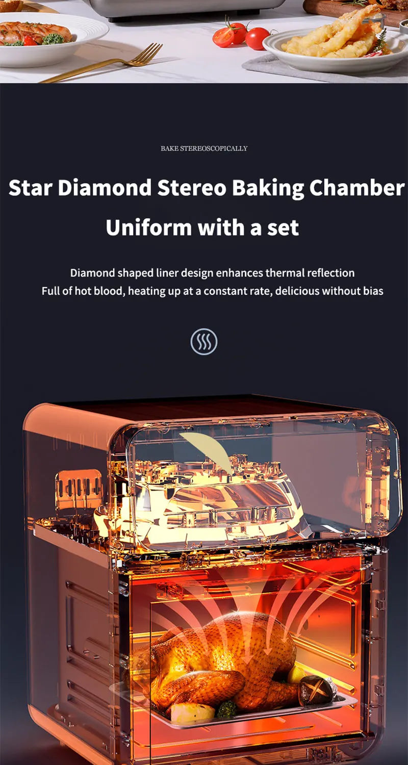 10l Large Capacity Electric Air Fryers Oil-Free Automatic