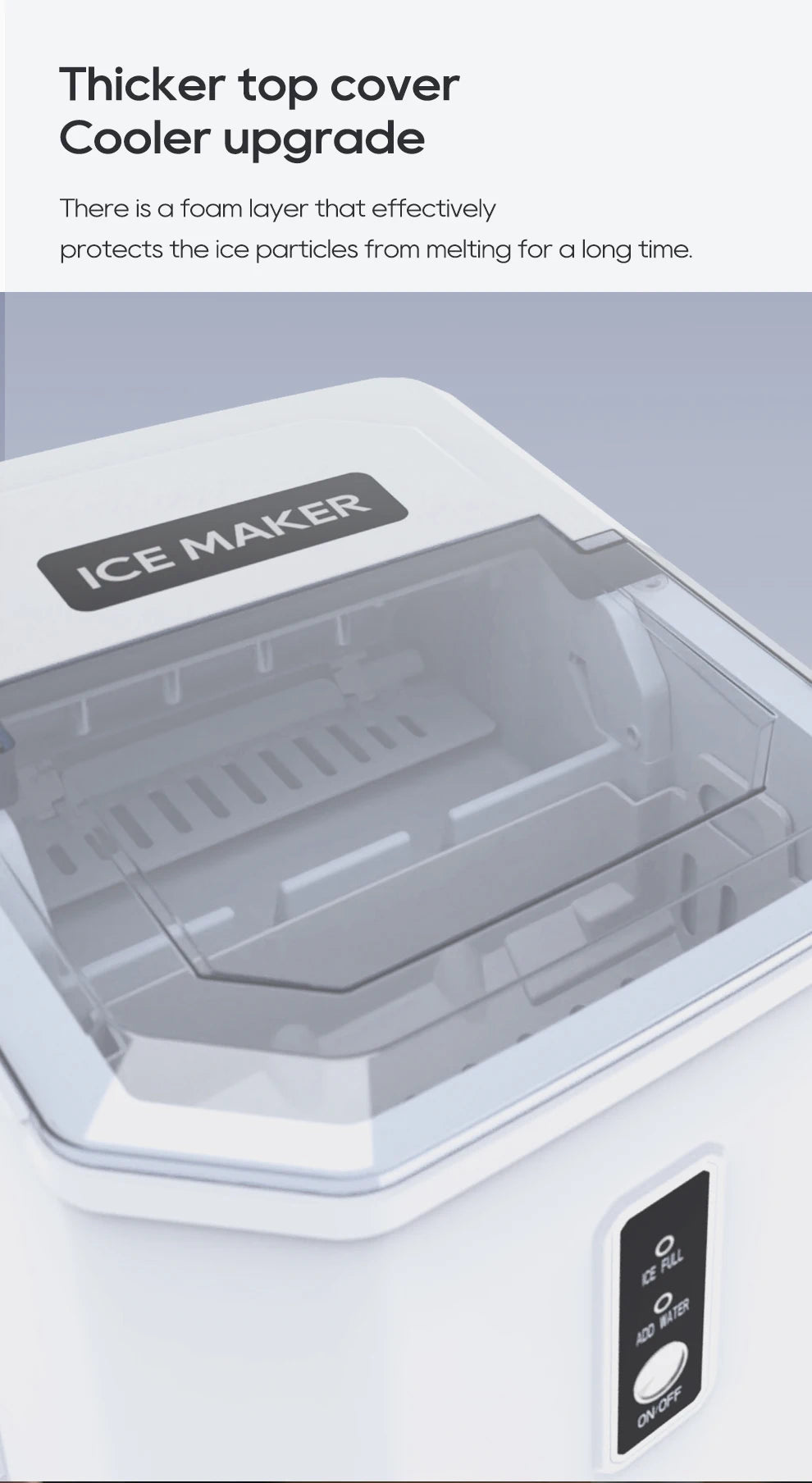 Hibrew Ice Maker Machine Automatic Ice Maker Self-Cleaning