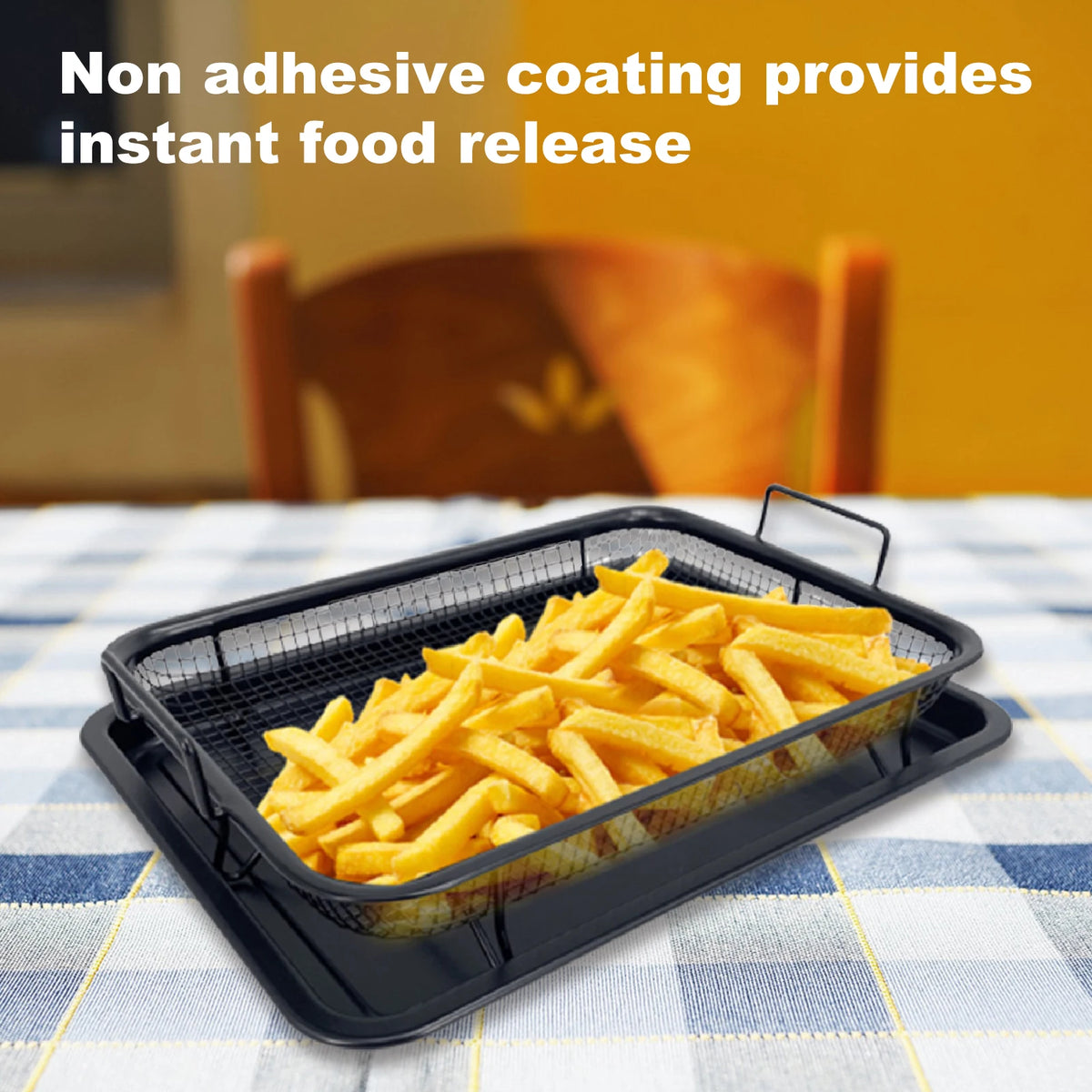Baking Tray Oil Frying Baking Pan Non-Stick Chips