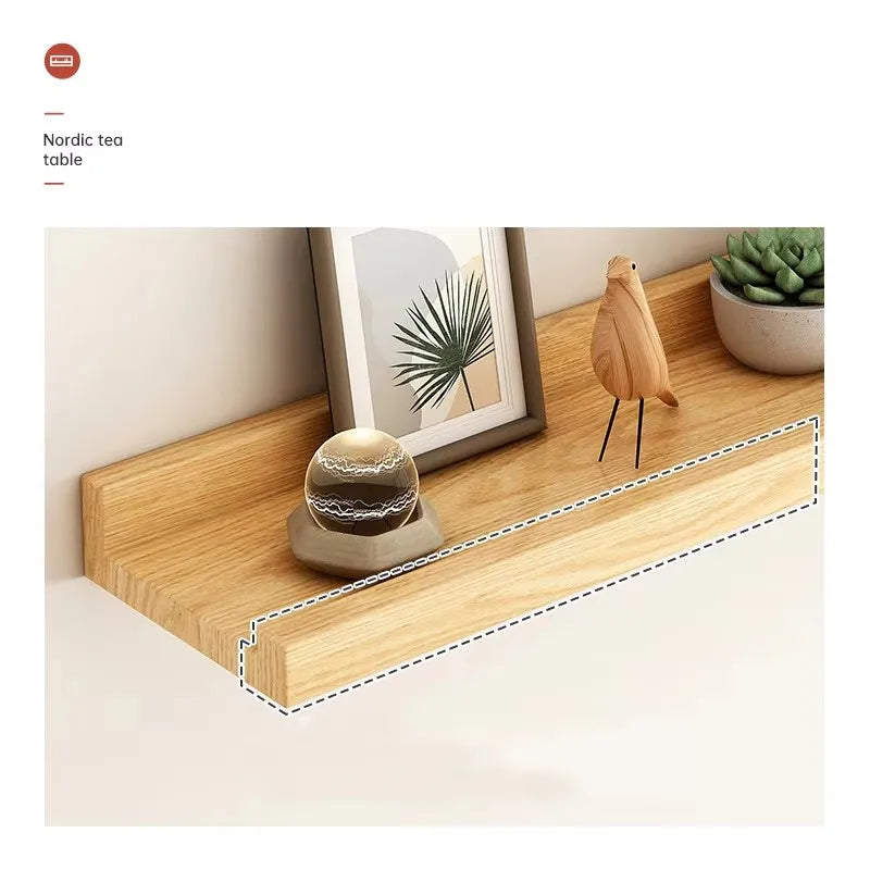 Wooden Floating Shelf Wall Mounted U-Shaped Shelf Display