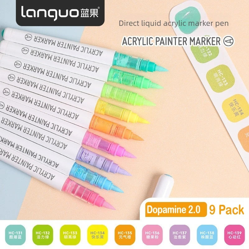 Languo 288/9 Colors Direct Liquid Acrylic Marker Soft