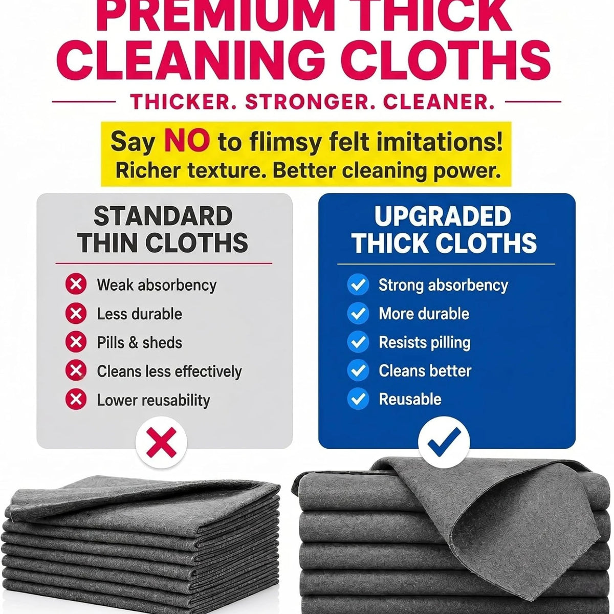 Pack Genie Magic Cleaning Cloth Microfiber Cleaning Cloths