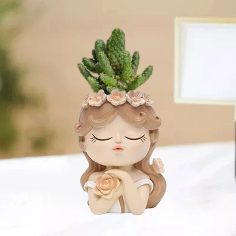 Flower Pot Silicone Mold Angel Girl Succulent Planter