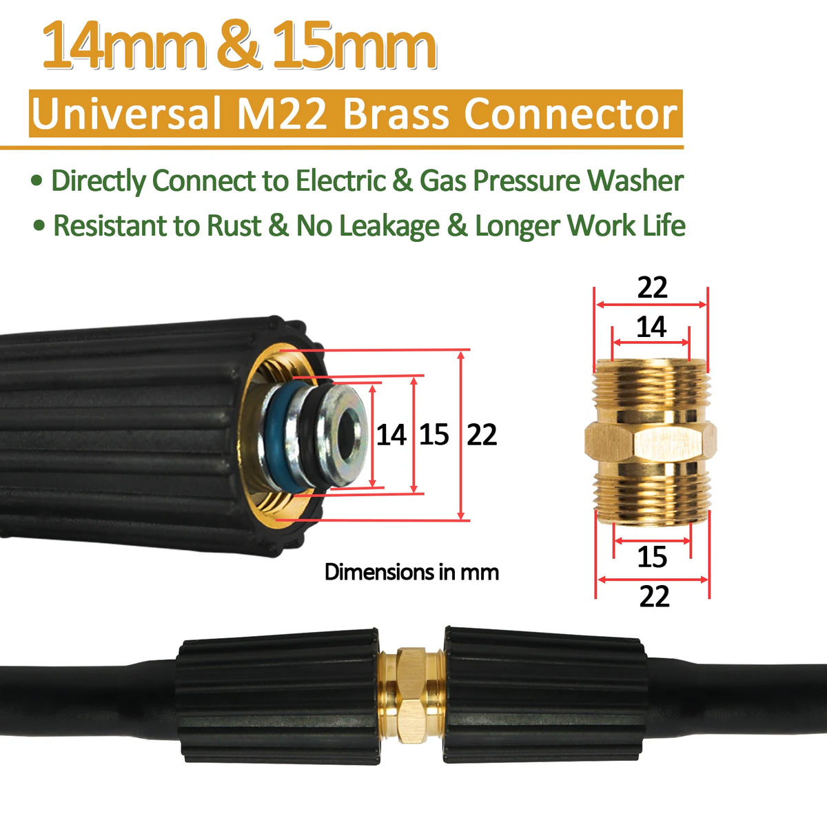 8-20m High Pressure Washer Hose Pipe Water Cleaning