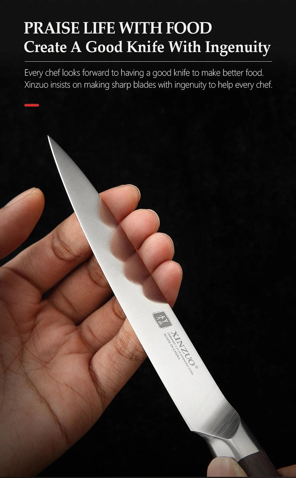 Xinzuo Knife Utility Cleaver Chef Bread Fruit Santoku