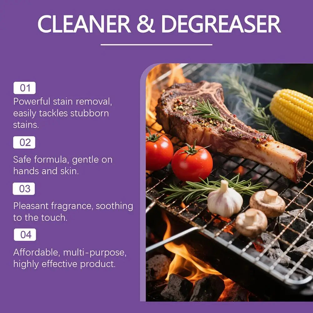 1/2/3pcs Barbecue Grill Cleaner Heavy Duty Grease Degreaser