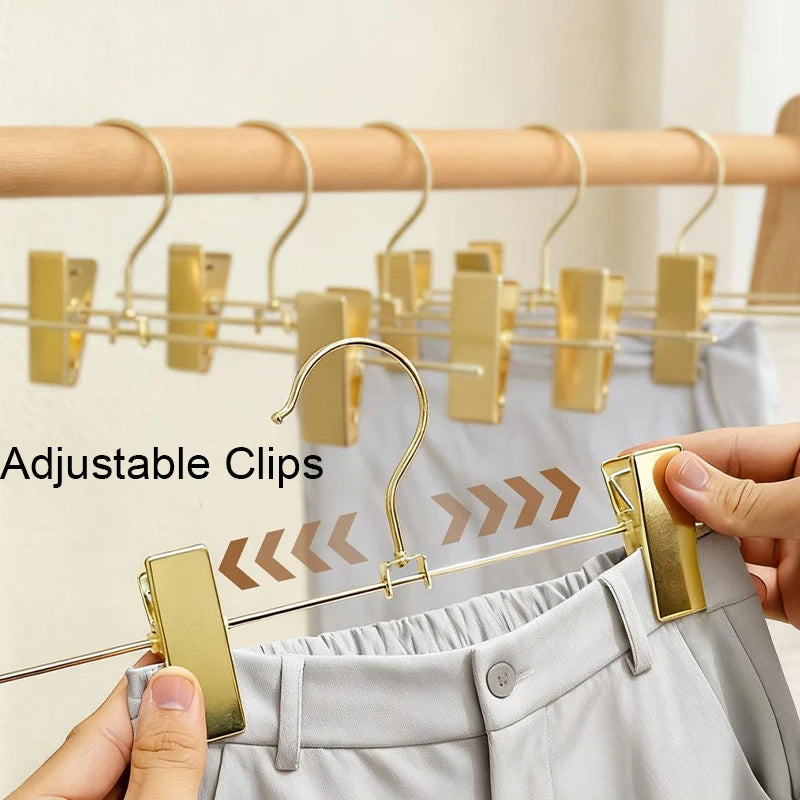 10-20pcs Metal Clothes Drying Rack Premium Shiny Gold