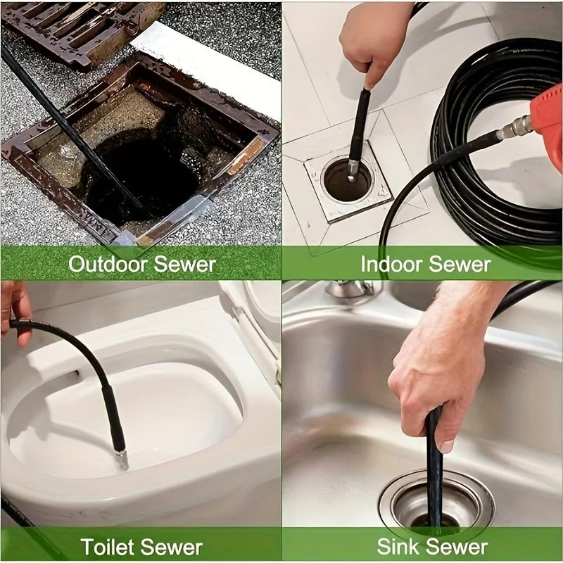 Sewer Jetter Kit 100 Ft Pressure Washer Drain