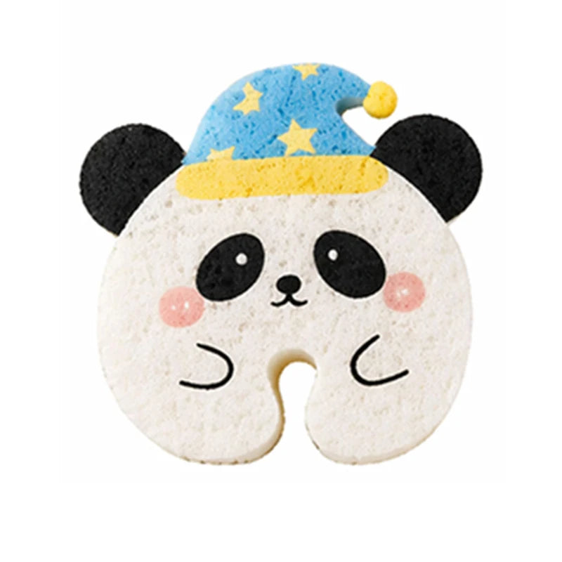 Dishwashing Sponge Cute Cartoon Animal Dishwashing Wipe Dual